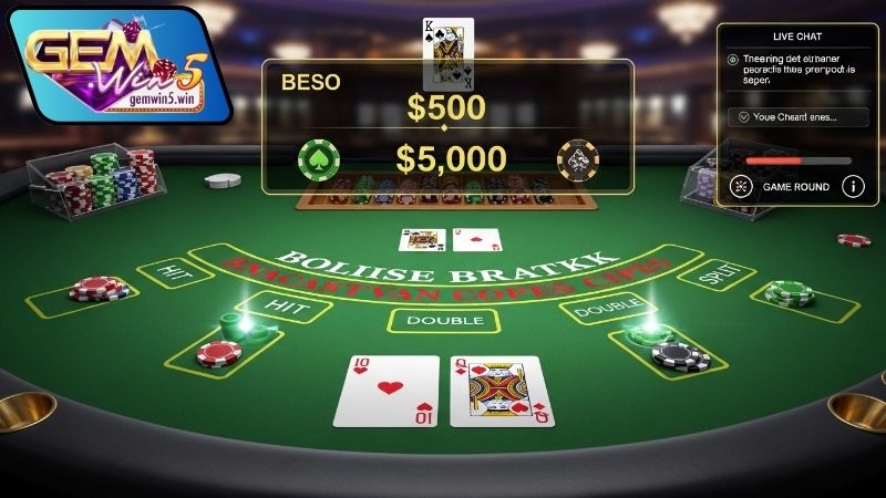 Chiến thuật và mẹo chơi Blackjack trực tuyến Gemwin